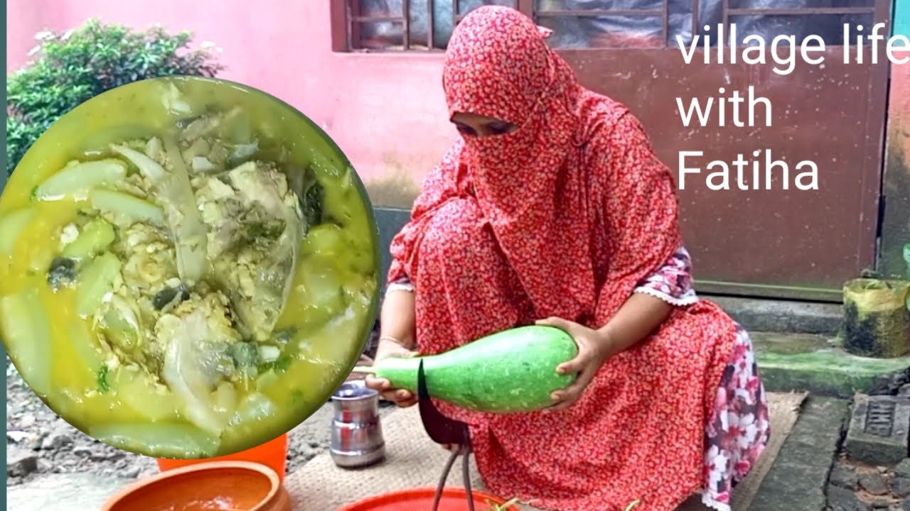 শীতের আগমনী বার্তা শিশির ভেজা সকালে অসম্ভব মজাদার লাউ রান্না 🍐☘️🍲।।#village life with Fatiha #