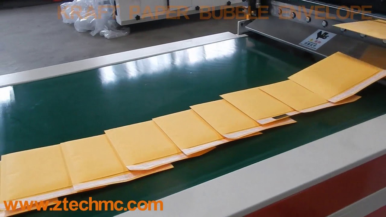 Kraft paper bubble mailer machine