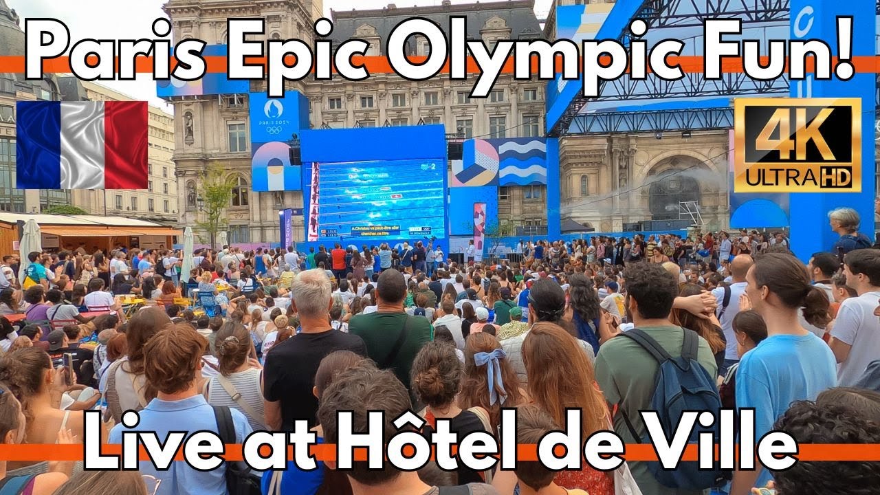 Paris 2024 Olympics Live At Hotel de Ville sporting and festive spot