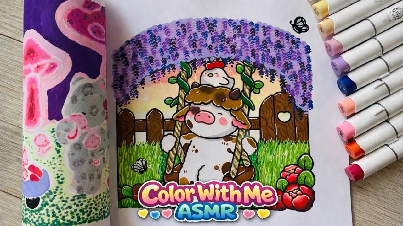 Color With Me ASMR | Little Friends | Cozy Coloring 🌸✨ | Short Version (12-Minute)