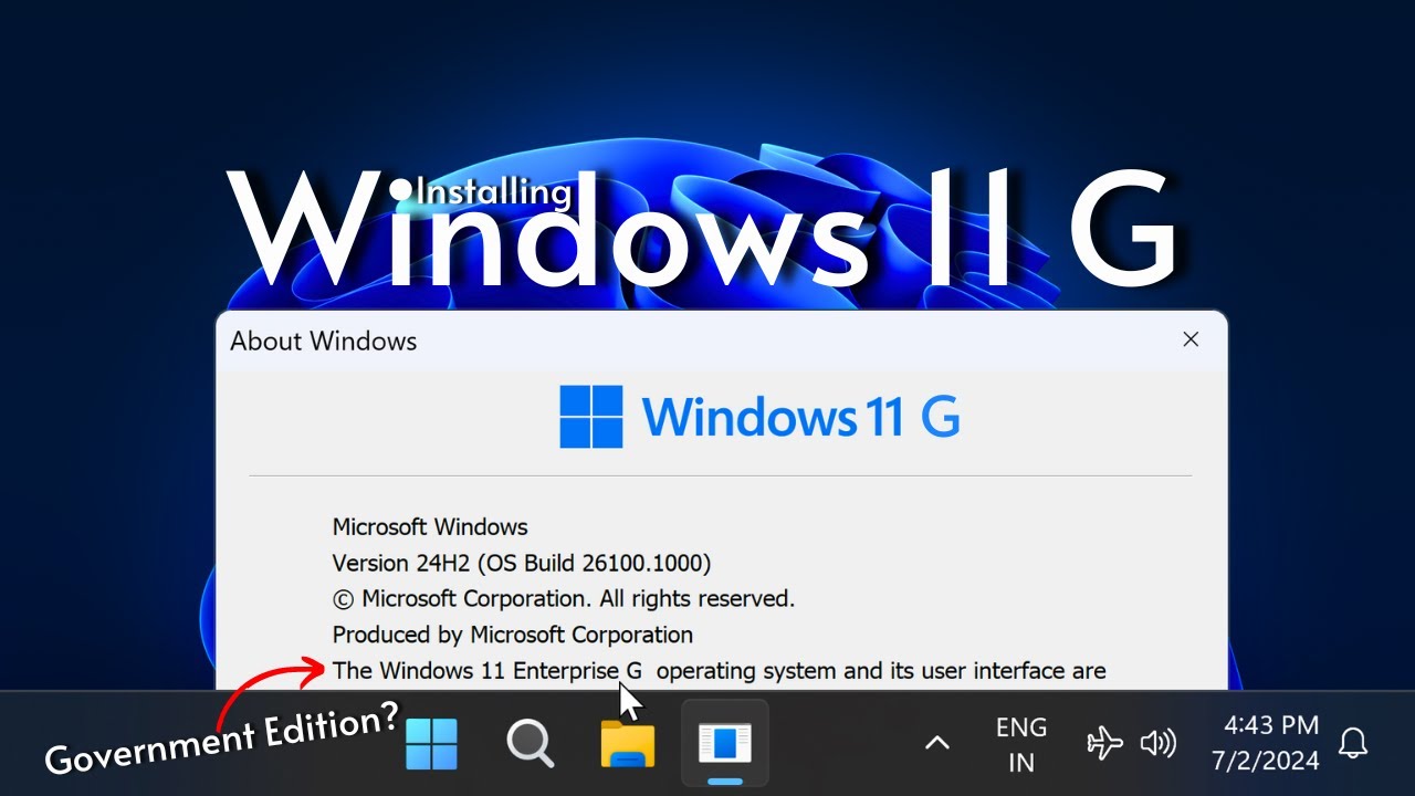 Installing Windows 11 Government Edition (Enterprise G): Best Lightweight Windows Ever?