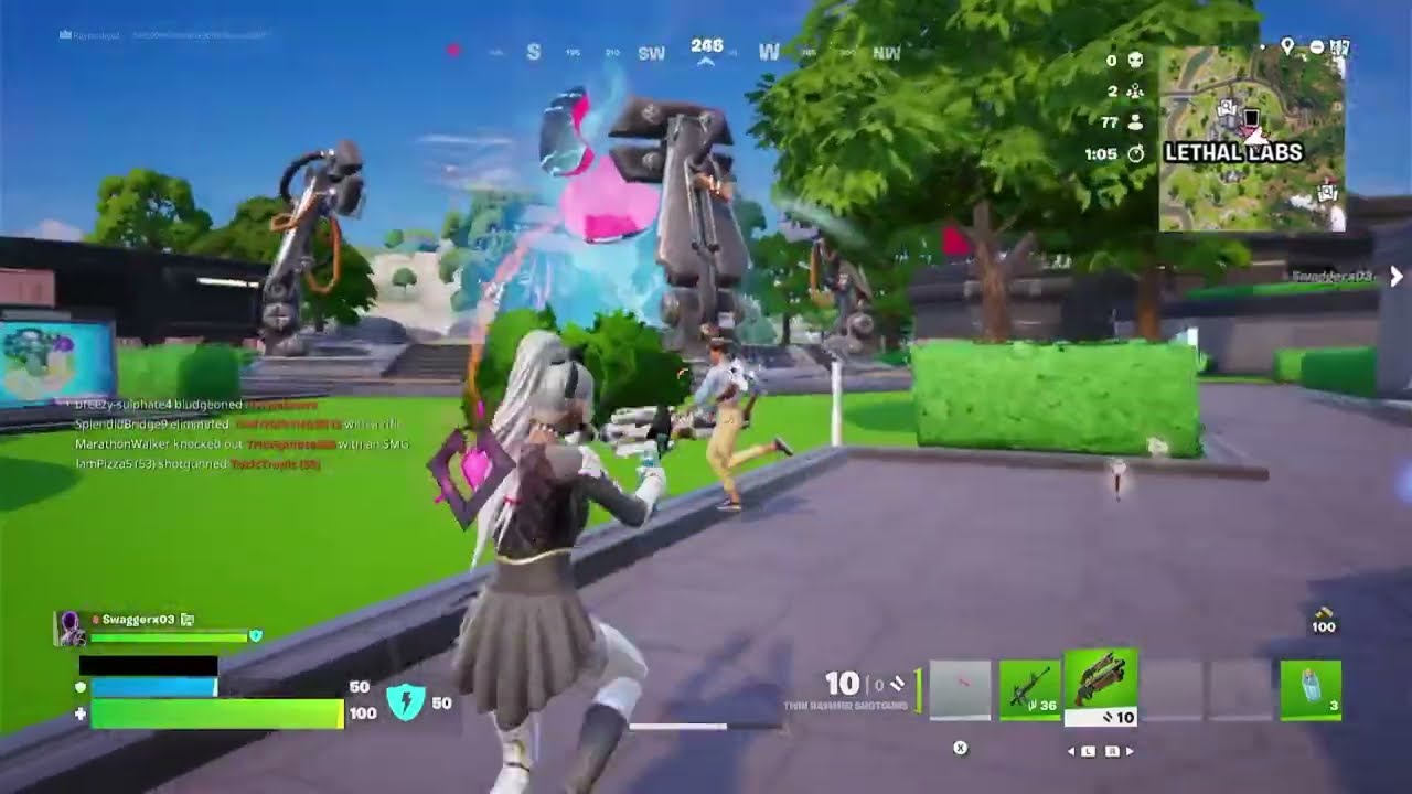 minecraft becomes fortnite