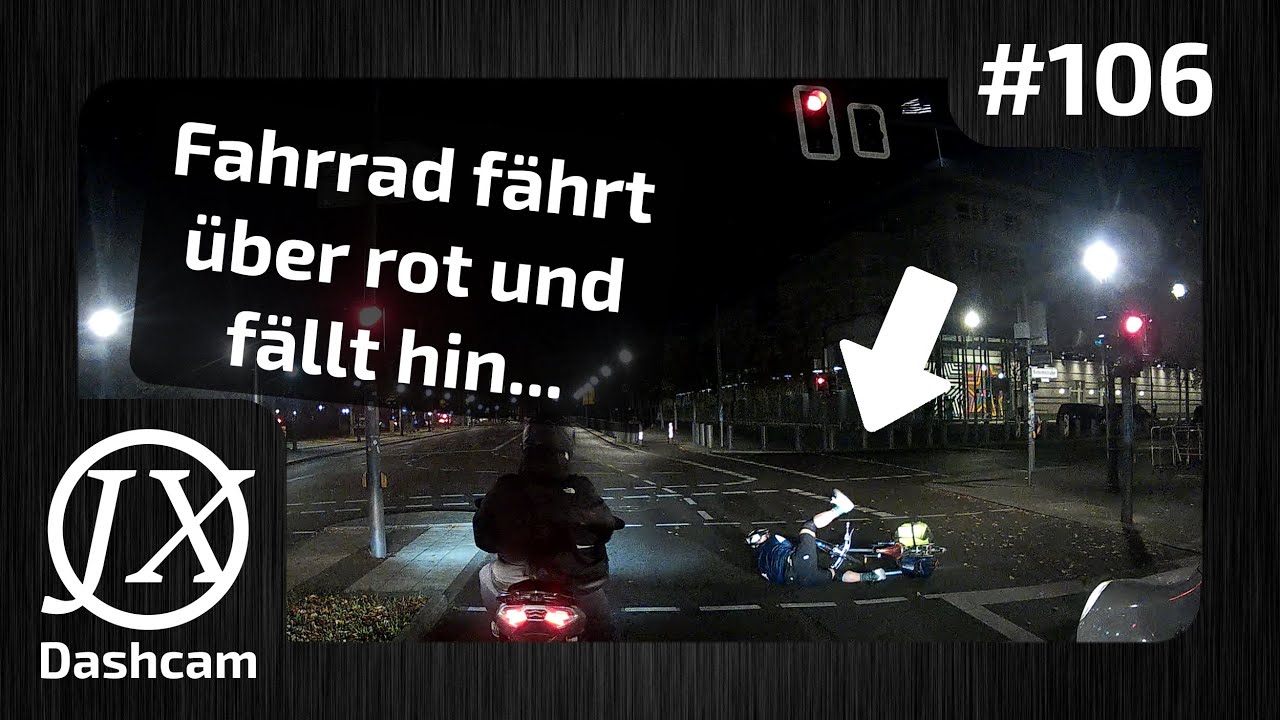 Polizei baut einen Unfall & Radfahrer #instantkarma #crash | #106 Dashcam Compilation Berlin Germany