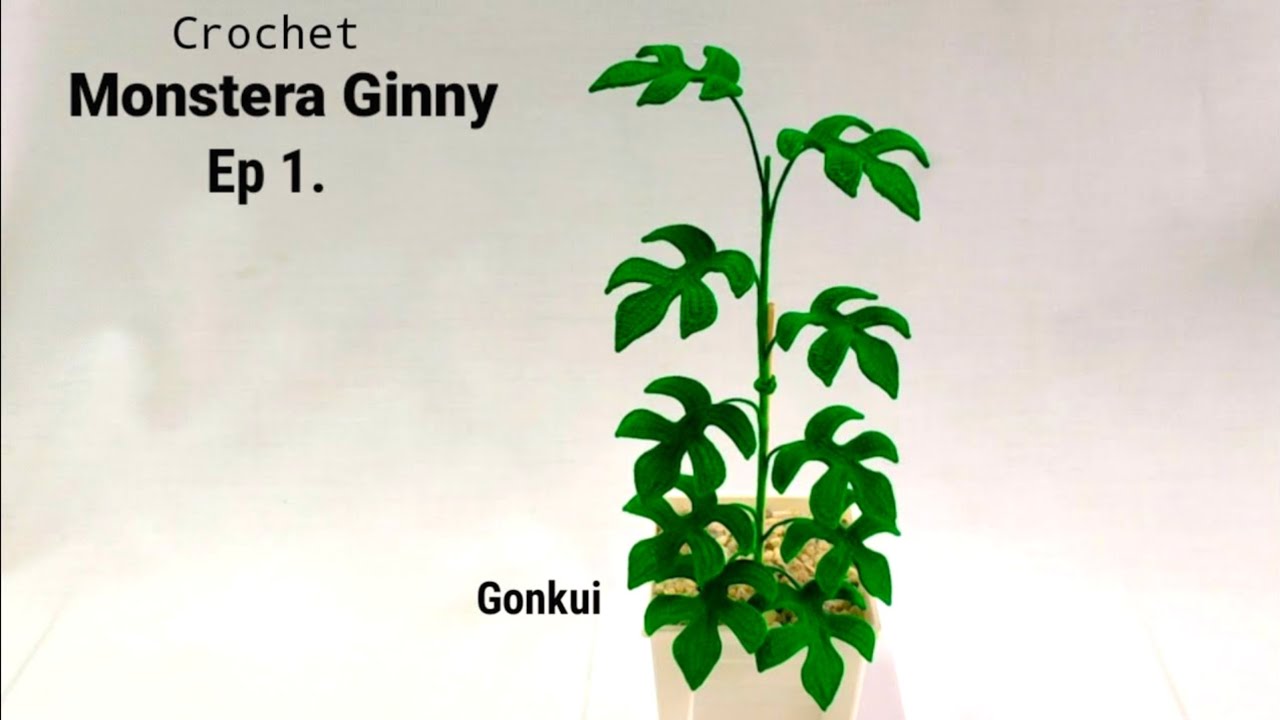 Crochet plant | Crochet Monstera Ginny | tutorial Ep1. 🌿Leaves #crochetflower #crochet #crochetplant