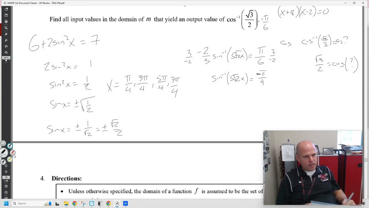 AP Precalc - FRQ #4
