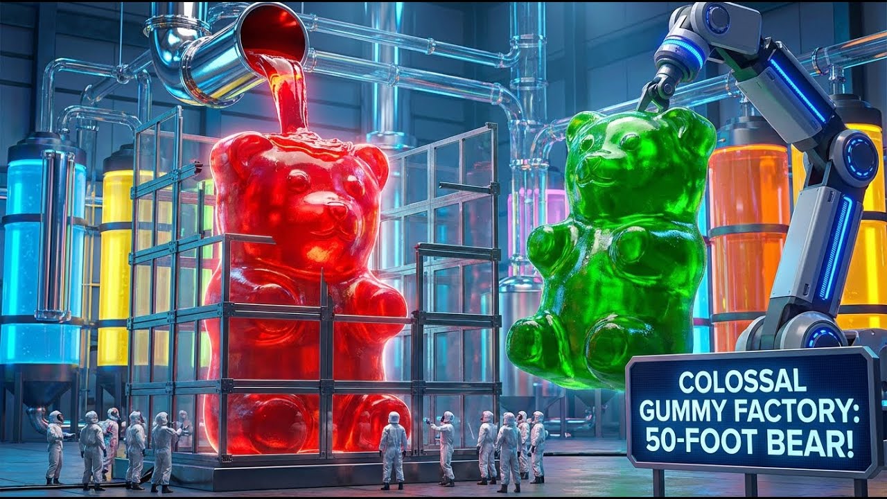 Inside a Gummy Bears Candy Factory | How Colorful Gummies Are Made at Massive Scale