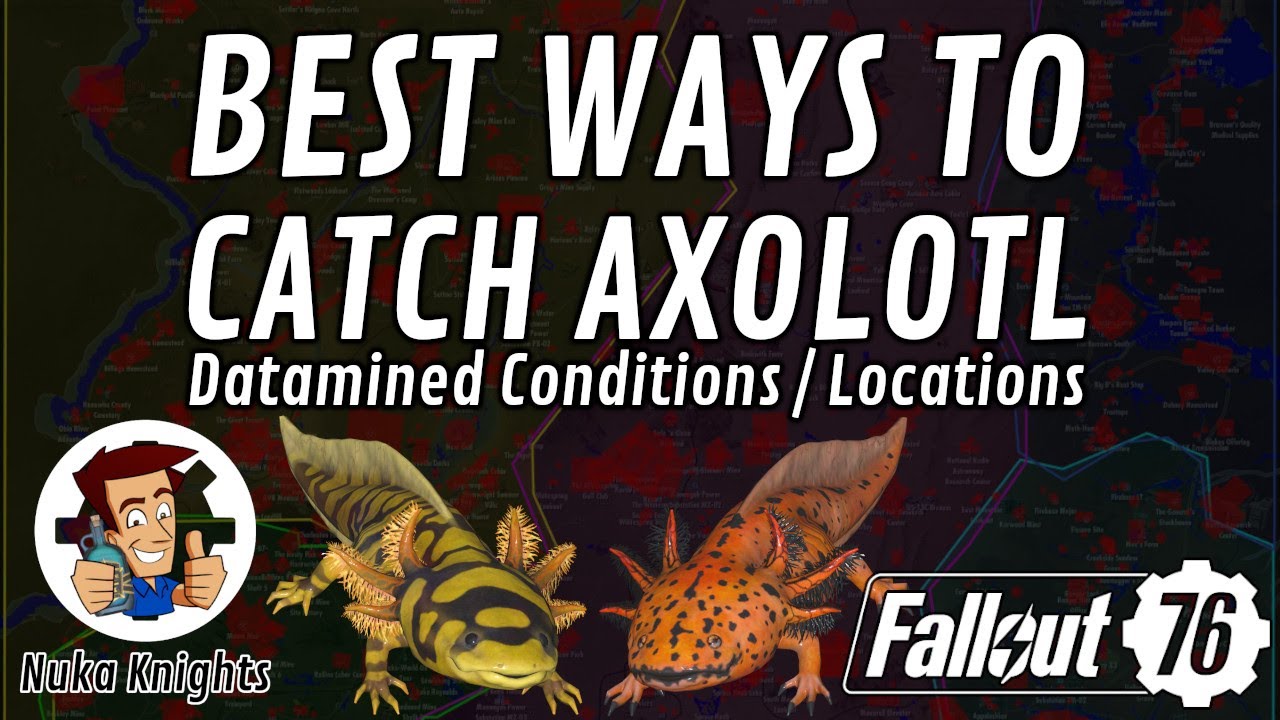 Fallout 76: Best ways to catch Axolotl! All datamined Months, Regions & Weather Conditions!