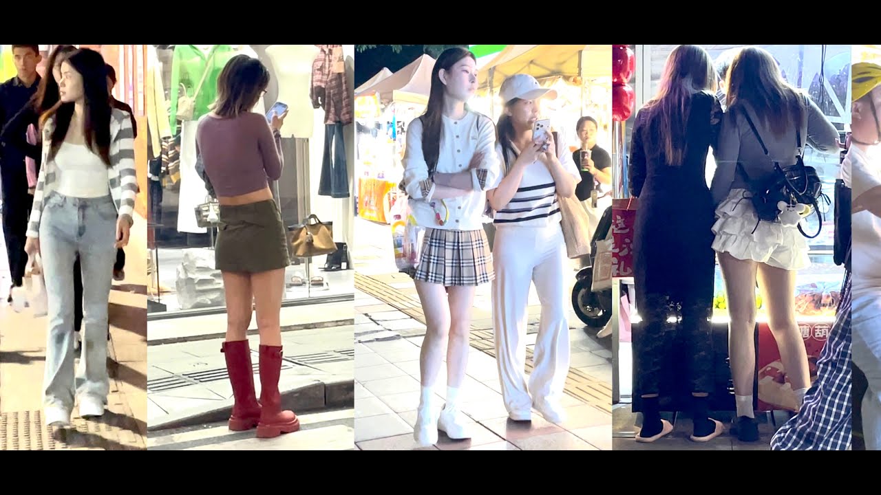 4K China guangzhou Dongshankou广州北京路步行街  东山口  学生妹