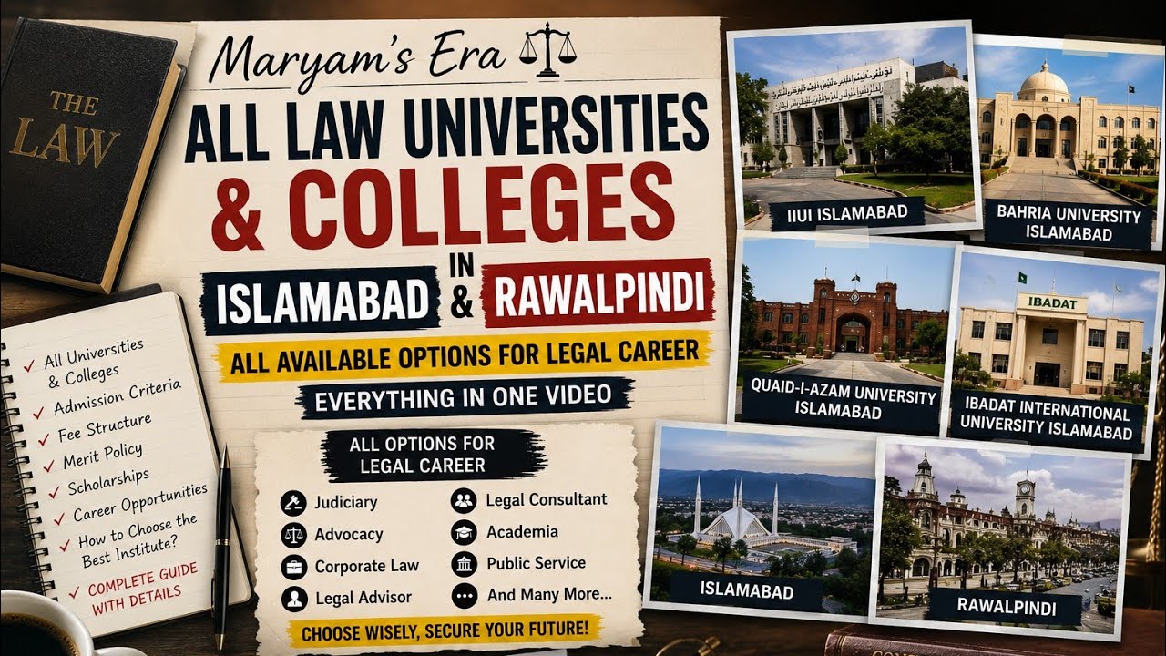 All Law Universities & Colleges in Islamabad & Rawalpindi 2026 | Complete LLB Guide