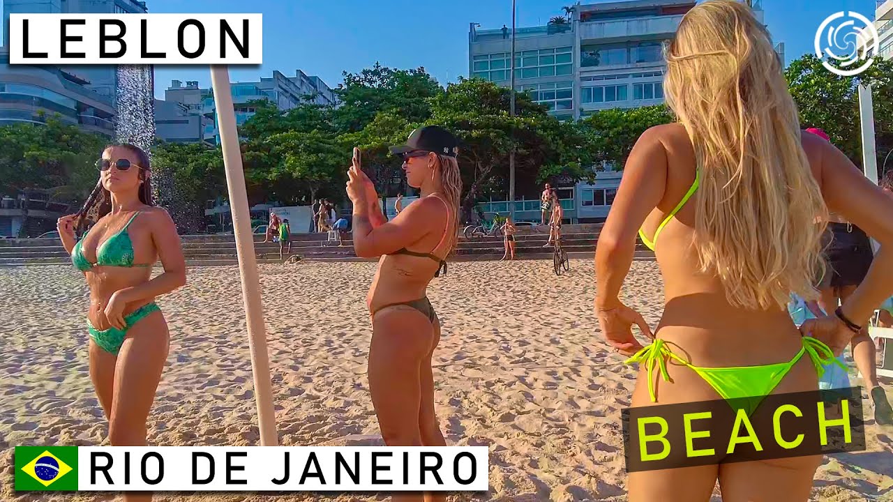 🇧🇷 ПЛЯЖ Рио-де-Жанейро Леблон | Бразилия |【4K】Январь 2022 г.