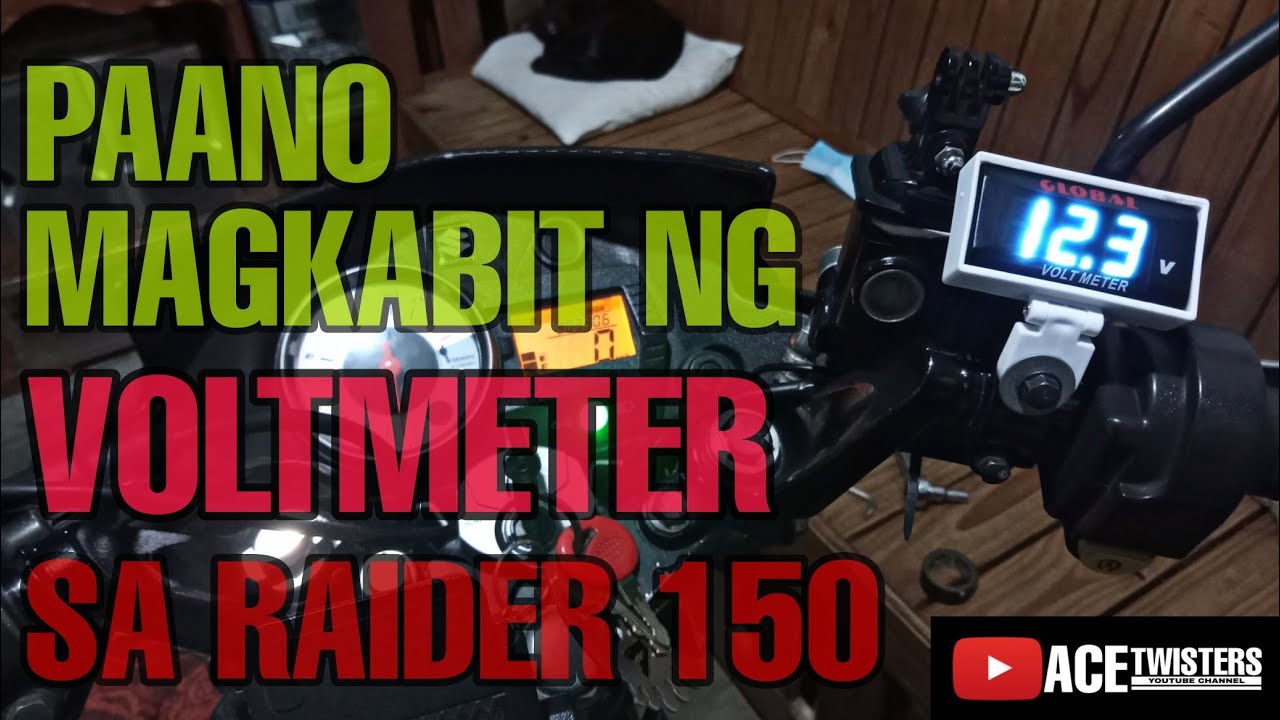VLOG#122 Paano magkabit ng Voltmeter || Raider 150 voltmeter installation || DIY Voltmeter