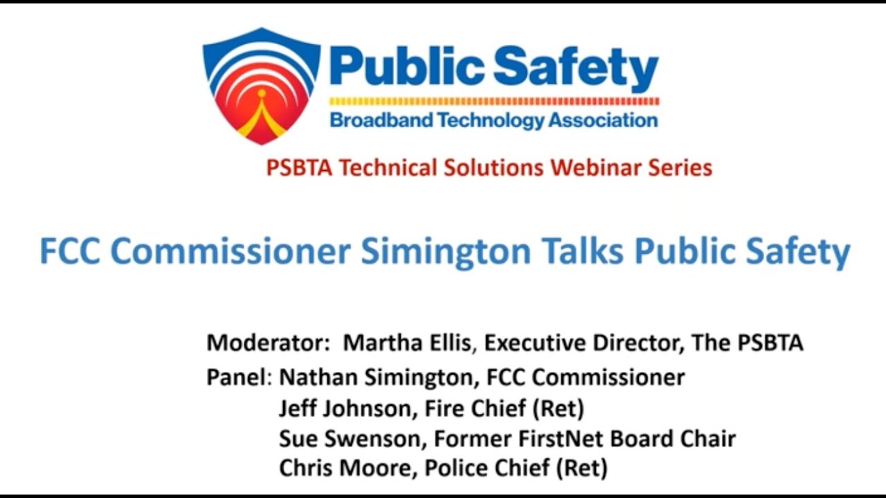 FCC Commissioner Simington Talks Public Safety Feb 22, 2021