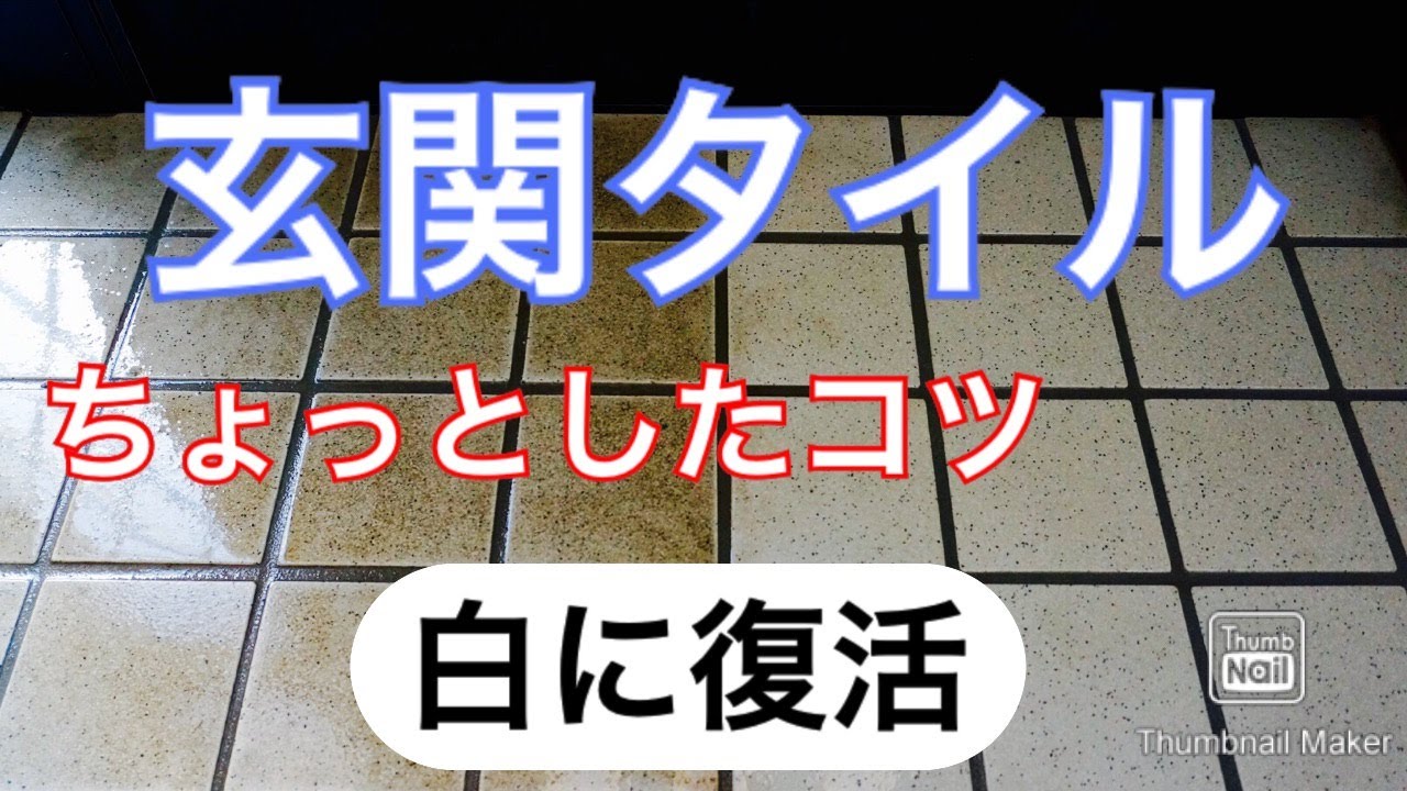 玄関タイルを真っ白に　しかも簡単に