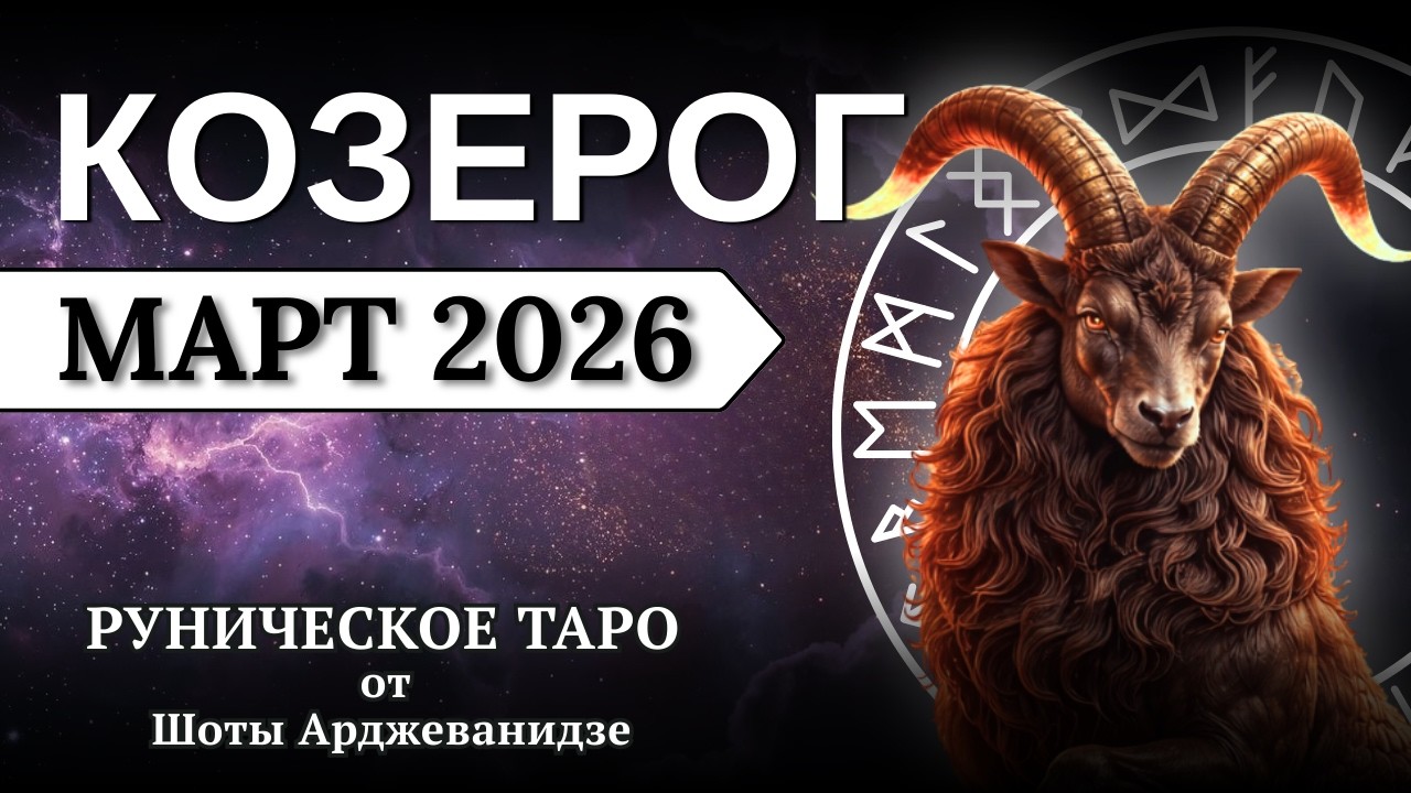 КОЗЕРОГ ♑️ МАРТ 2026 | Рунический расклад для КОЗЕРОГОВ от Шоты Арджеванидзе
