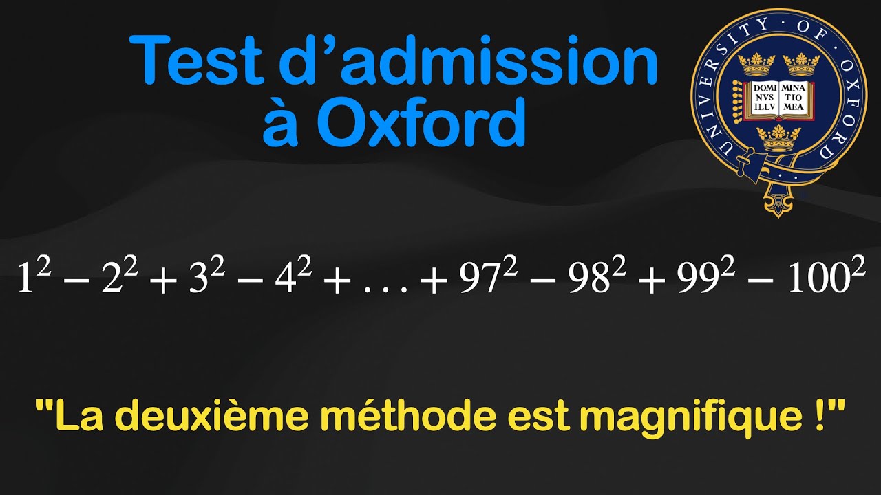 Une jolie somme à calculer pour rentrer à Oxford