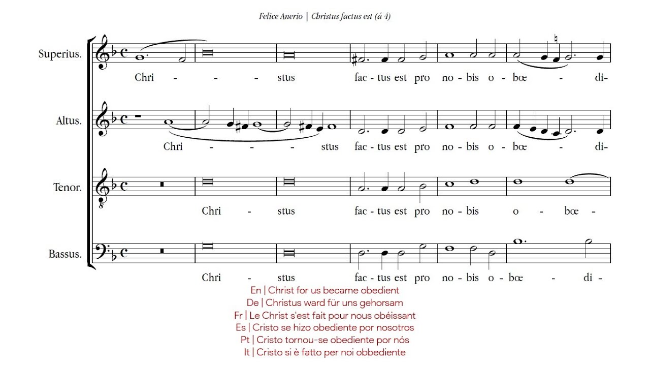 Felice Anerio | Christus factus est [&aacute; 4; Platinum Consort]