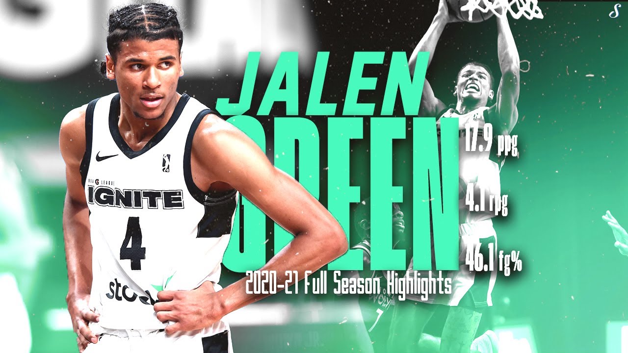 Лучшие моменты сезона Jalen Green Ignite 2020-21 | 17,9 очков за игру, 4,1 подбора за игру и 46,1...