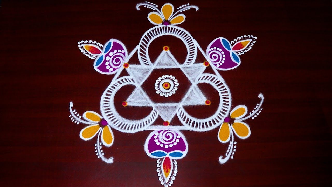 Sankranthi New year muggulu Rangoli 🌷By AnithaRangoli|🌼rangoli|🌺Kolam|Muggulu|@anitharangoli