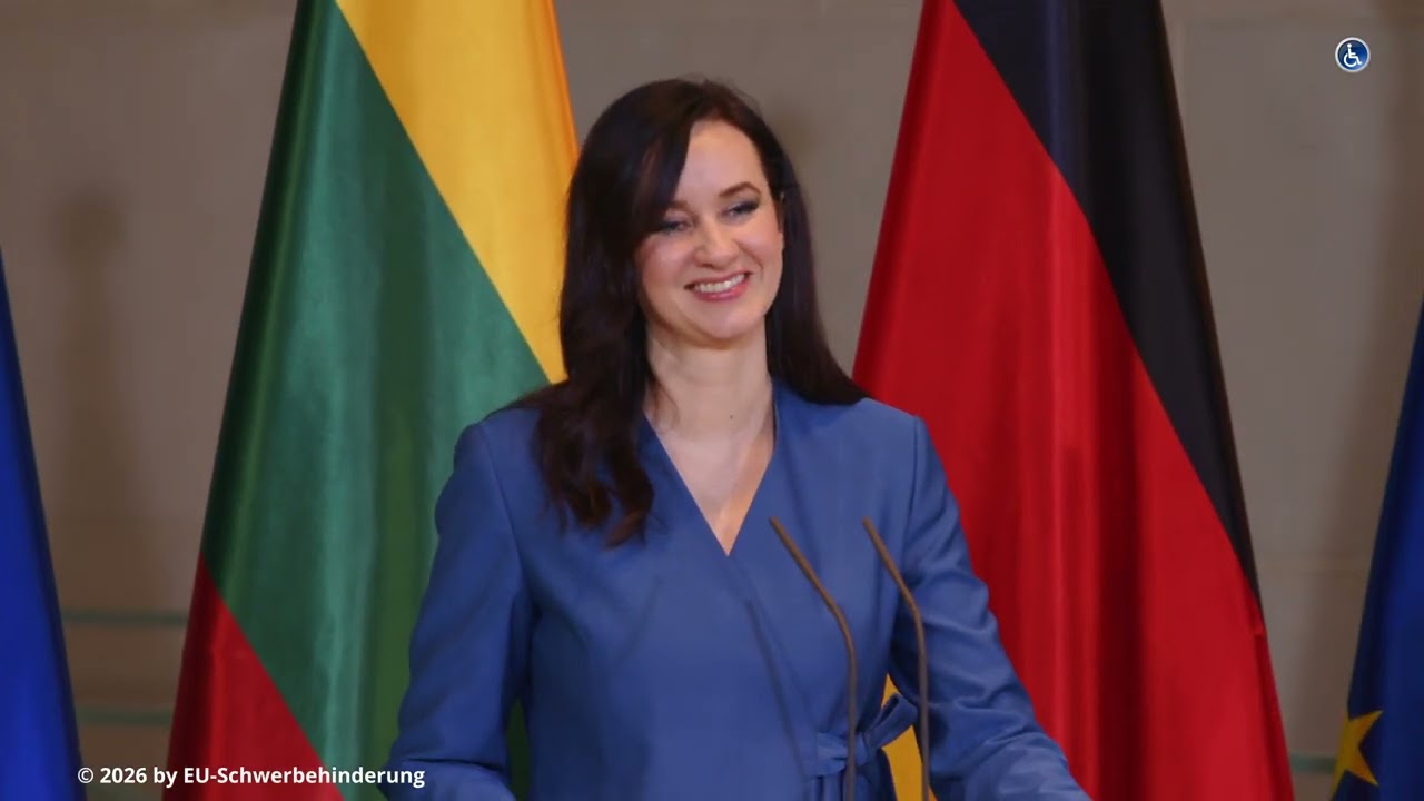 Pressekonferenz Merz und Ruginiene (Litauen): Beide betonen sicherheitspolitische Geschlossenheit