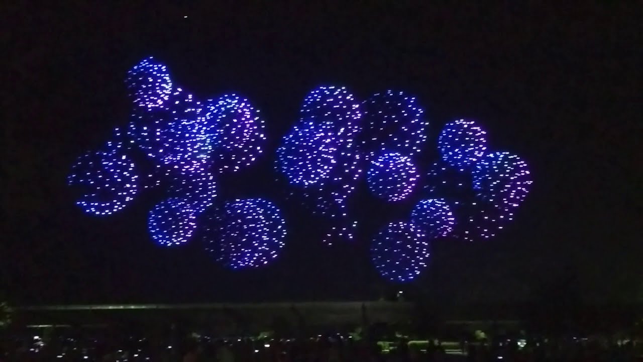 Intel 50 Years Anniversary Amazing Drone Show Guinness World Record Folsom  * 2018 Drones *