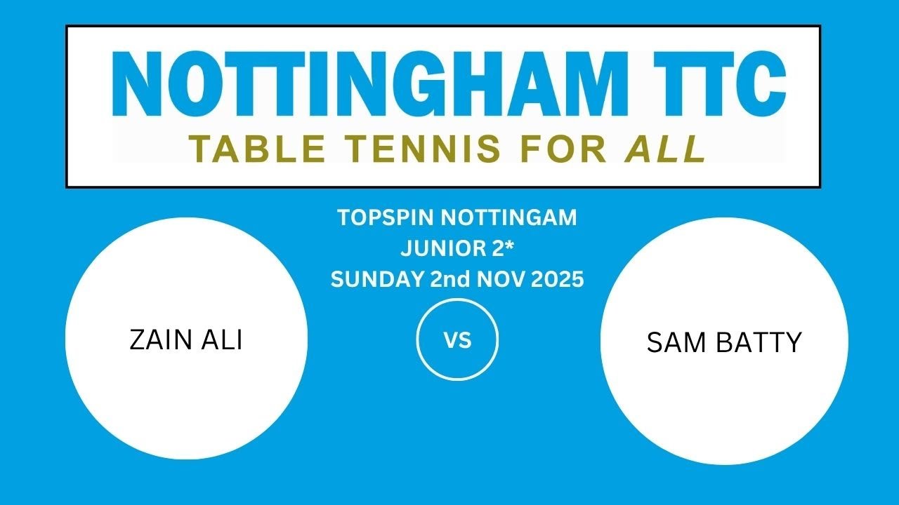 Junior 2* - 2-11-25 - Zain Ali v Sam Batty