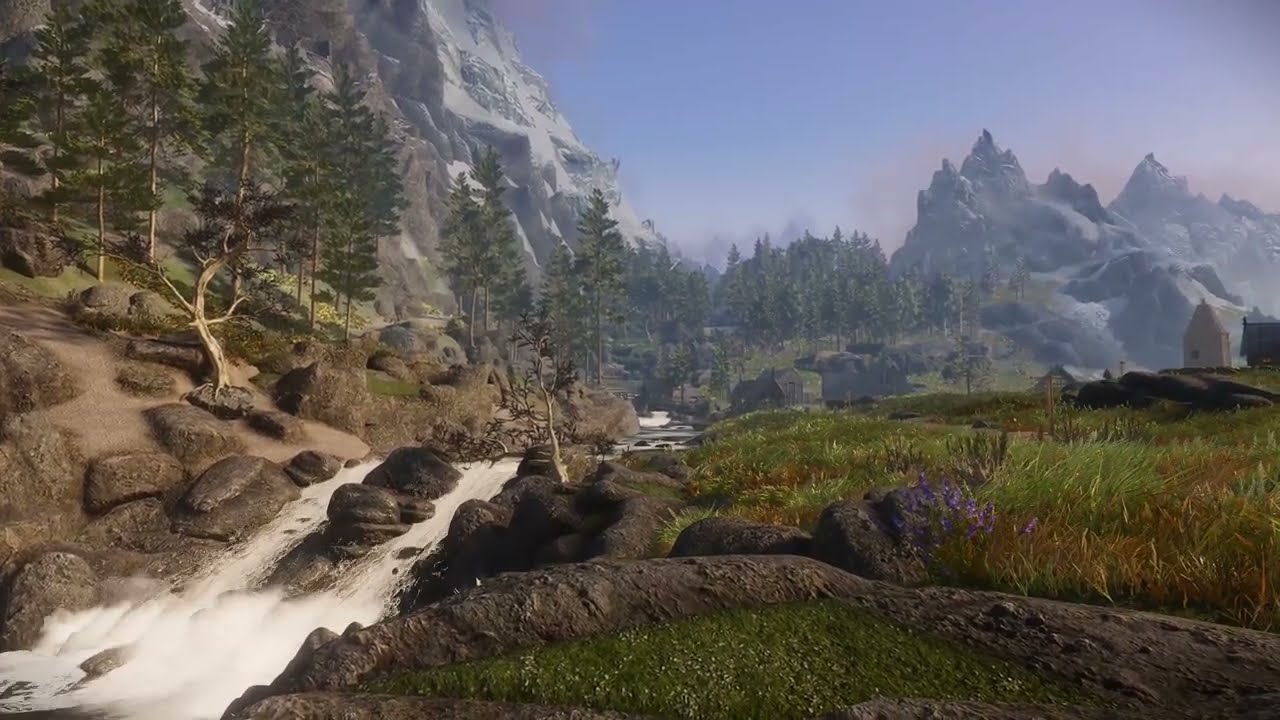 Distant Mountain Serenity | The Elder Scrolls V: Skyrim | Ambience and Relaxation