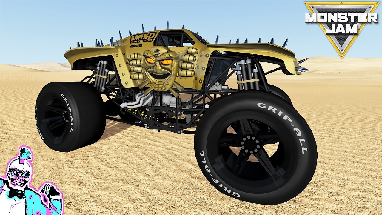 Monster Jam INSANE High Speed Jumps and Crashes New Map #2 | BeamNG Drive