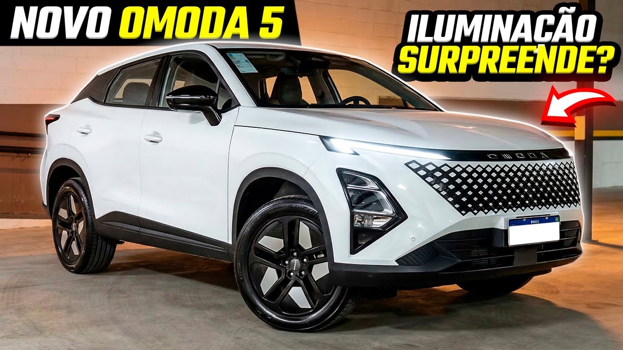 NOVO OMODA 5 TESTE NOTURNO DE FARÓIS E ILUMINAÇÃO AMBIENTE