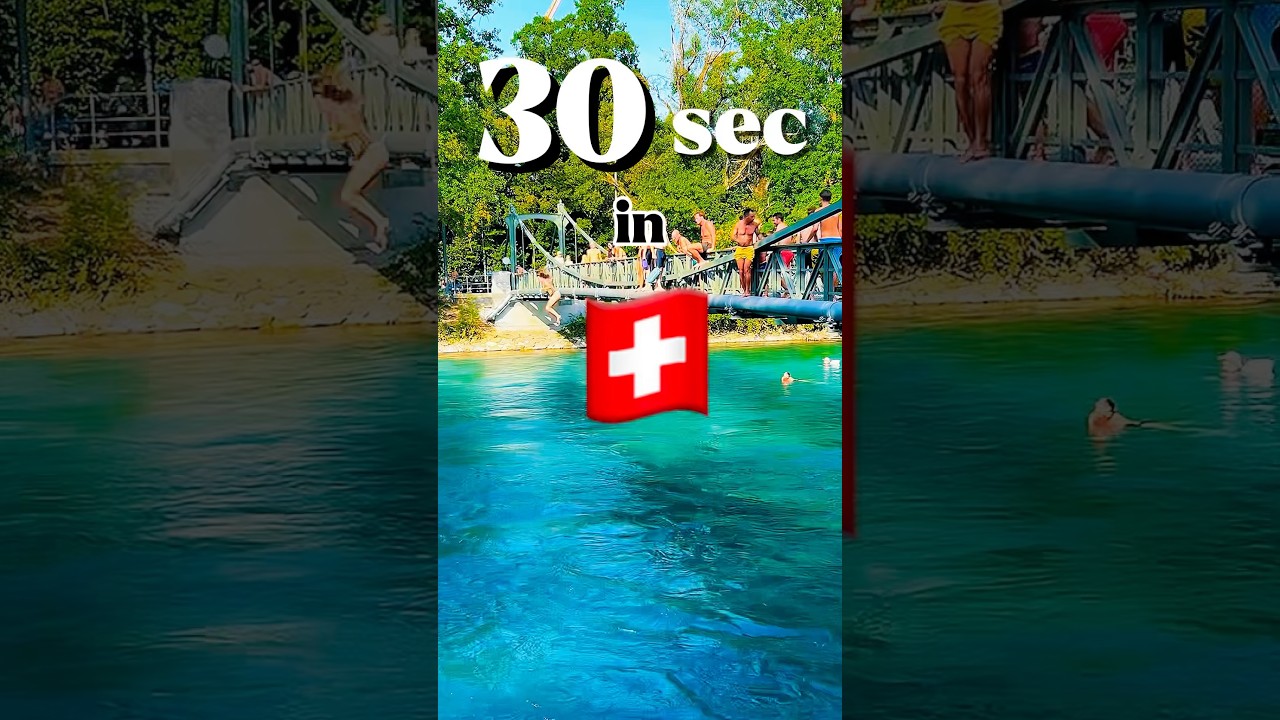 Floating the Aare &ndash; world&rsquo;s coolest swim #30second #aare #marzili #bern