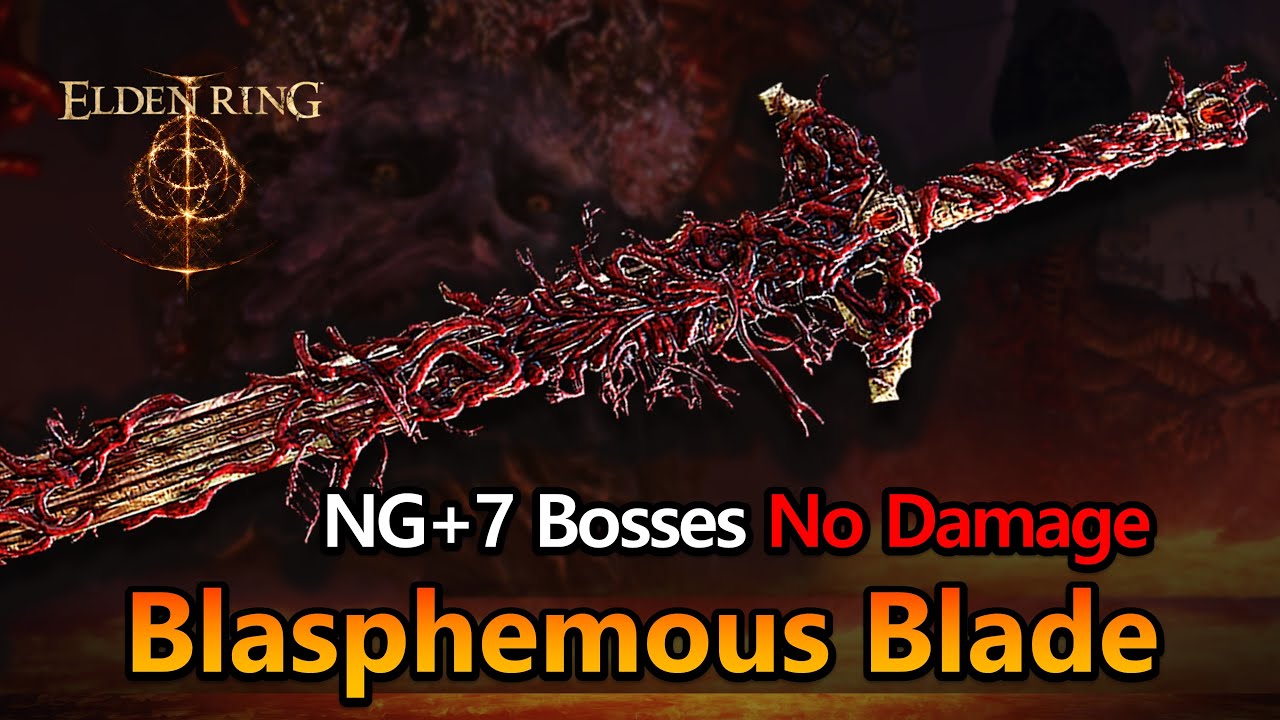 Elden Ring - Blasphemous Blade OP Build vs NG+7 Bosses (No Damage) [1.16 ver]