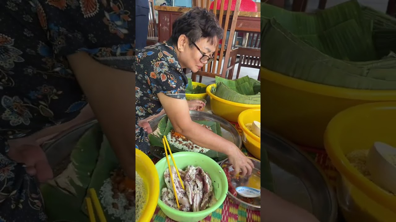 Bánh tét ngày Tết 🧧 #food #cooking #tet 