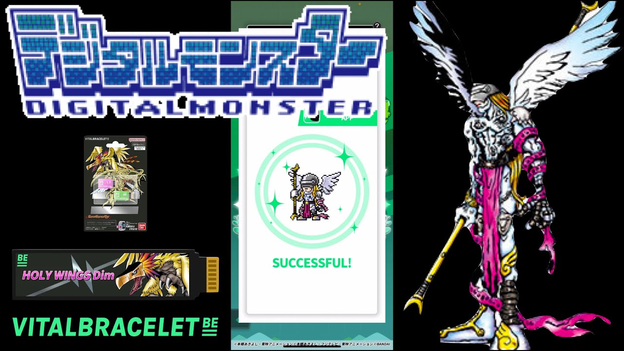 DIGIMON Vital Bracelet BE - PIDDOMON || BEMemory Holy Wings DiM Log 4