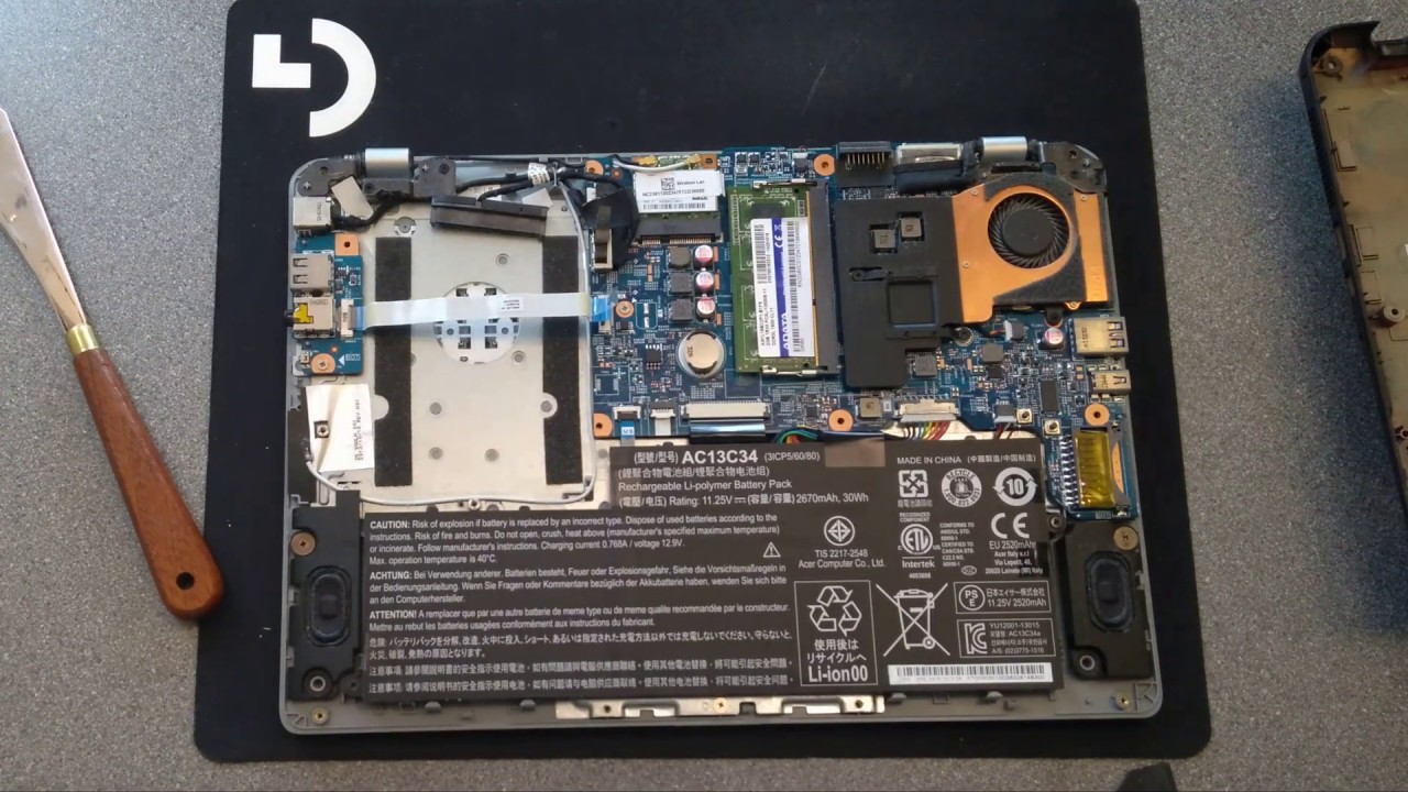 Acer Aspire v5 — как извлечь или обновить жесткий диск