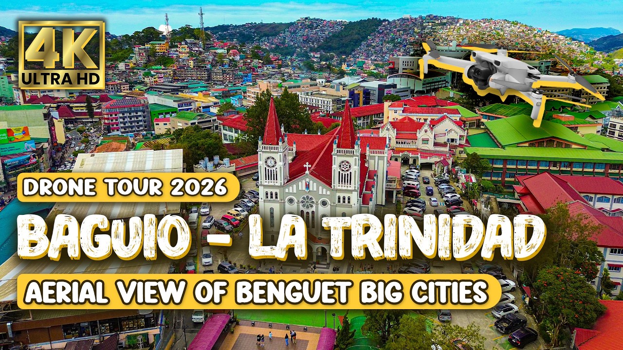 AMAZING Aerial View of Baguio in 2026! | Baguio City & La Trinidad | Drone Tour 2026