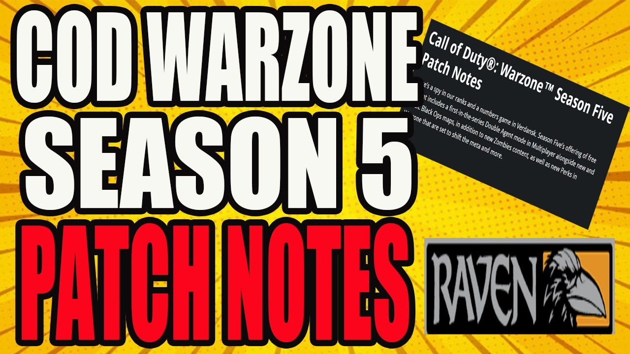 🔥*NEW*COD WARZONE SEASON 5 PATCH NOTES🔥