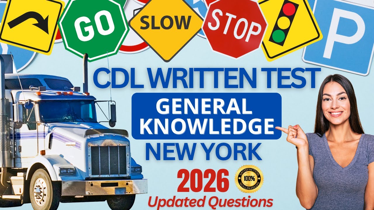 New York CDL General Knowledge Practice Test 2026 | REAL NY CDL DMV Questions And Answers to PASS!