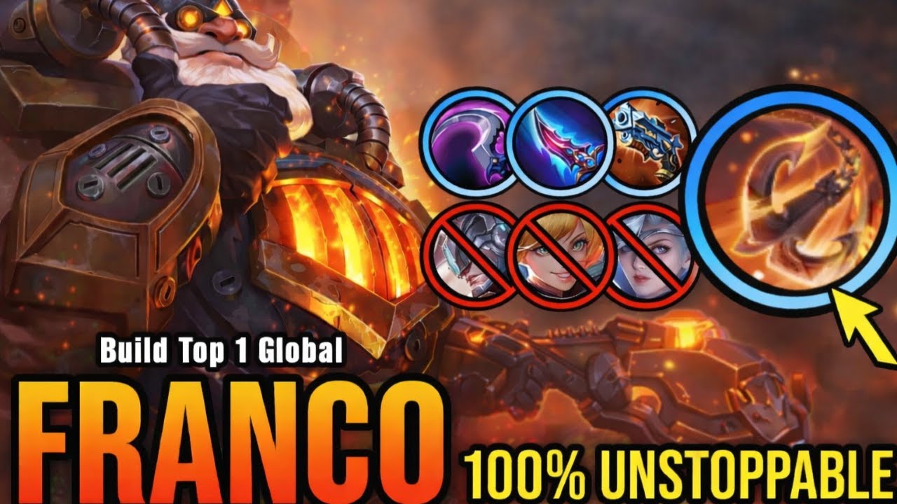 Враги НЕ МОГУТ СБЕЖАТЬ 😈 Точность удара Франко Хуком 100% | Геймплей в режиме Mythic MLBB