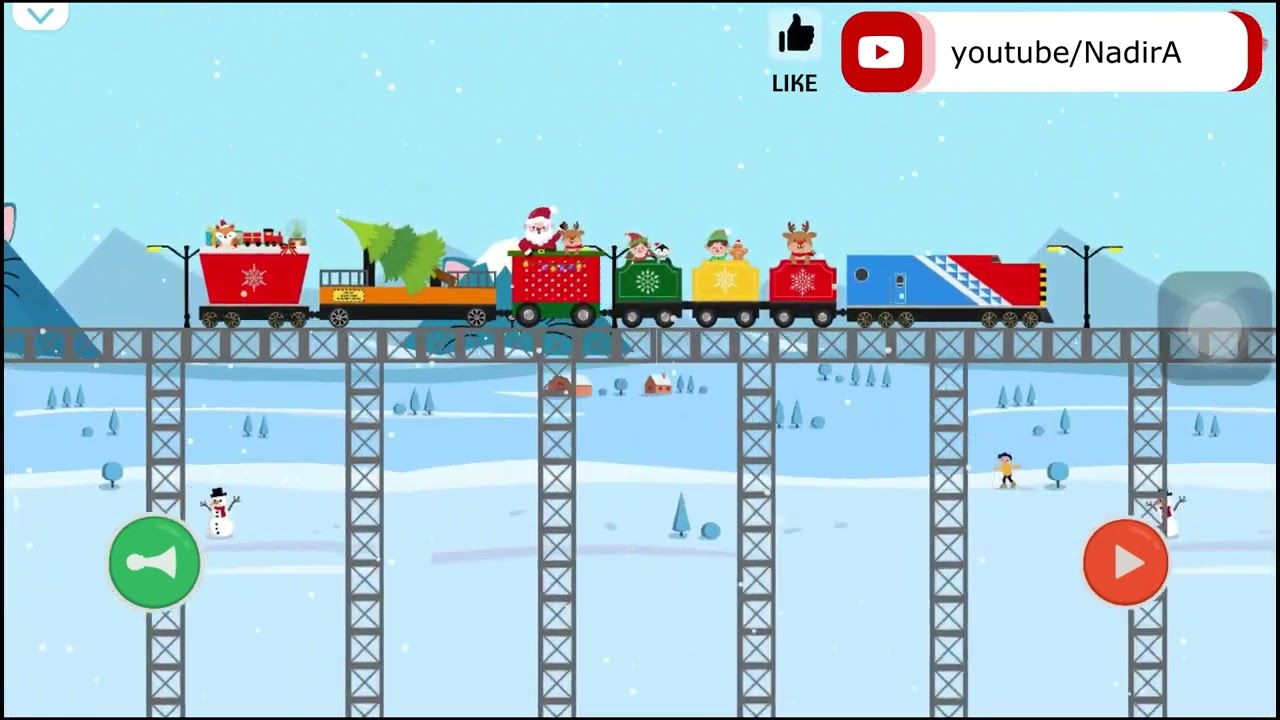 Colorful Christmas Train | Labo Christmas Train Game #002 | Train Simulation | Game Walkthrough