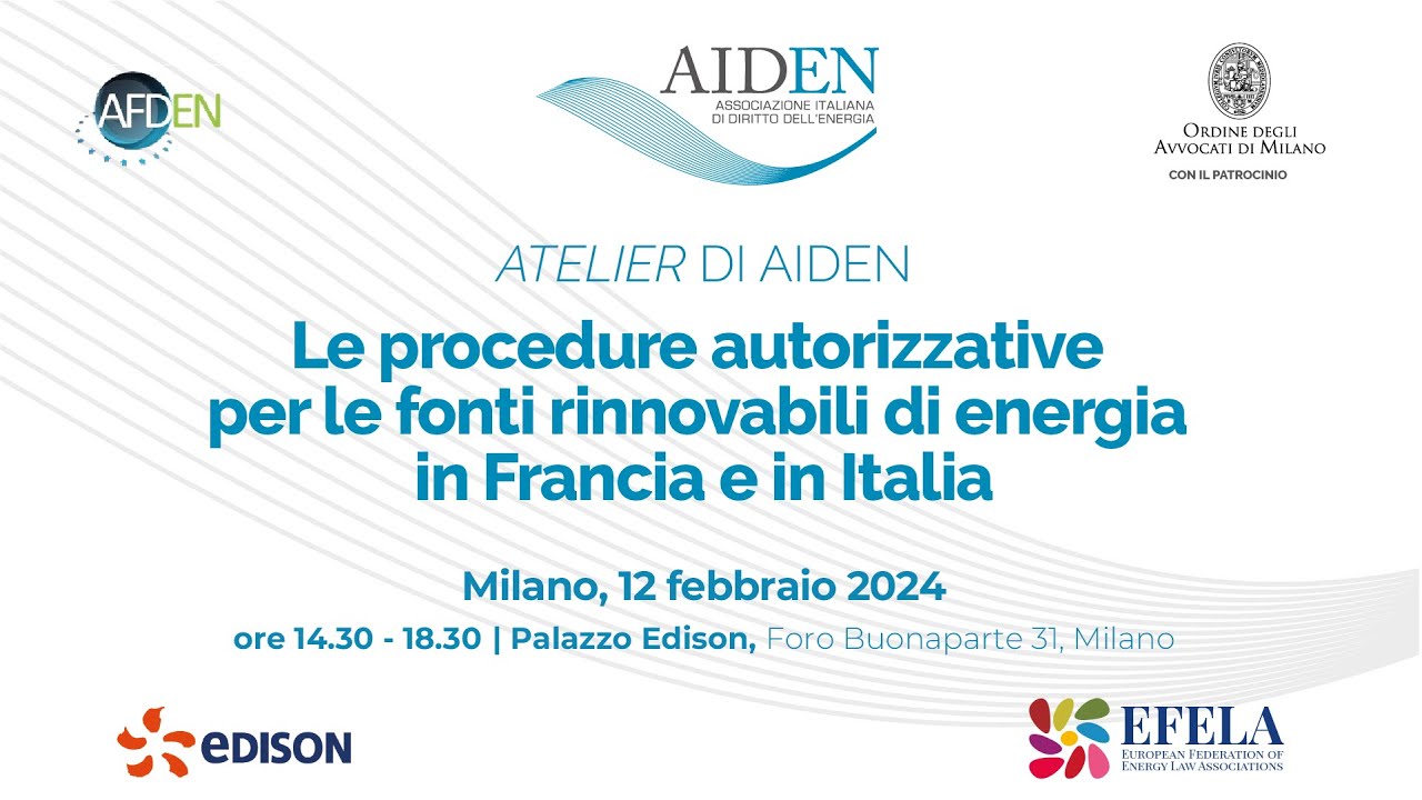 Le procedure autorizzative per le fonti rinnovabili di energia in Francia e in Italia