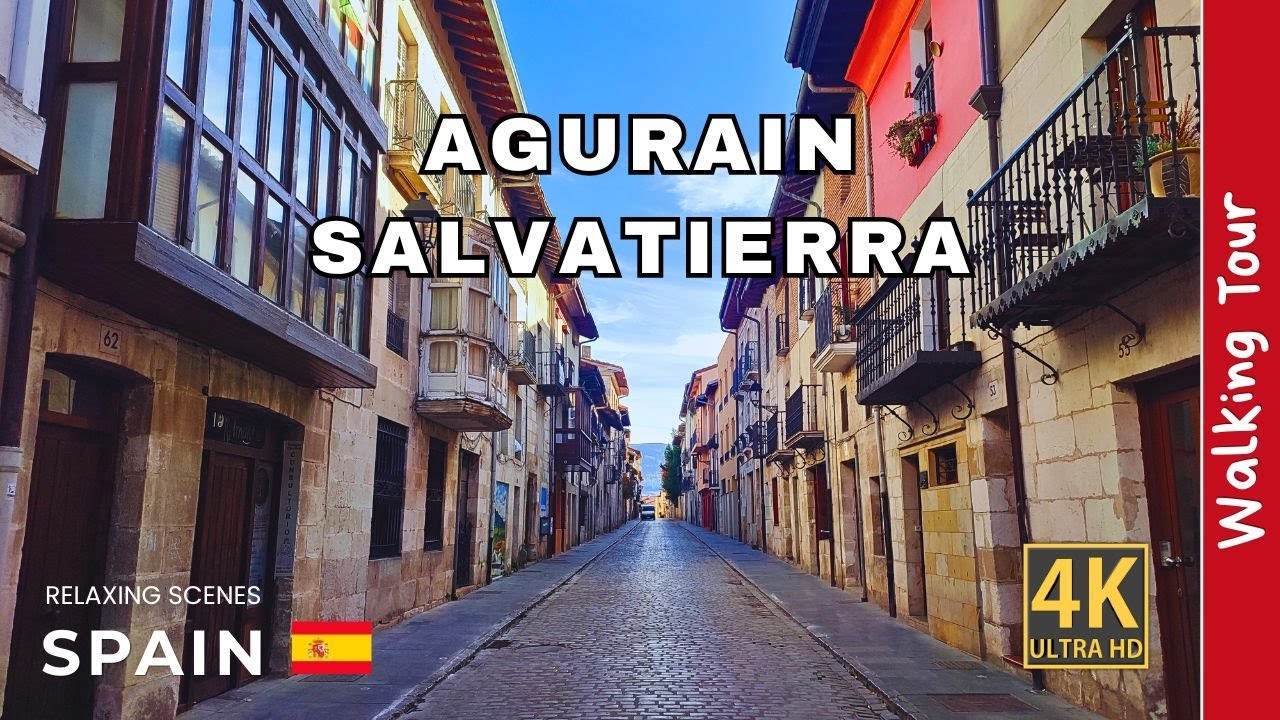 Agurain Salvatierra en 4K 🇪🇸 | Walking Tour por el País Vasco |