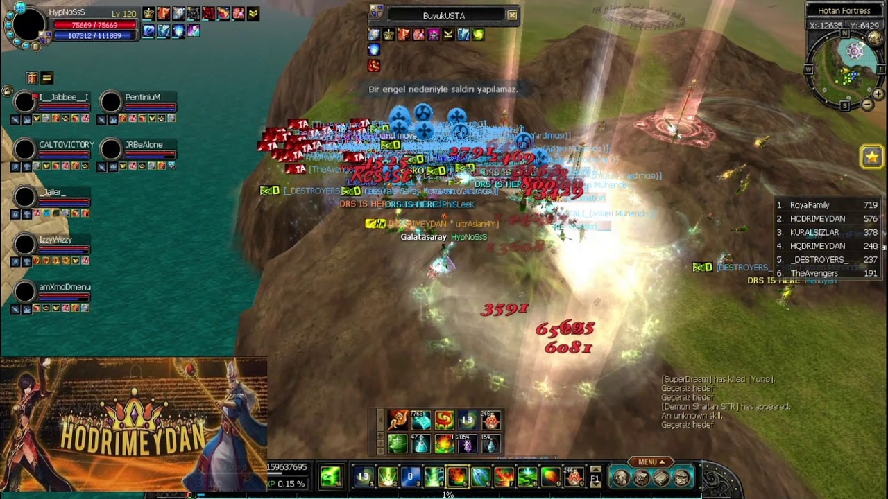 13.12 HOTAN FTW HODRİMEYDAN & ChampionZ_ VS ALL SERVER EXSRO 120 CAP WTS HOTAN & WTS KİLL RANK !