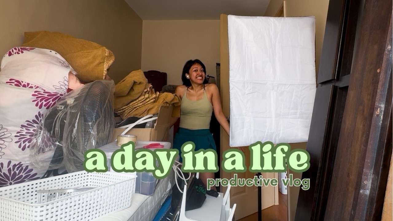 A day in a life  |  productive vlog - workout, organize and cook
