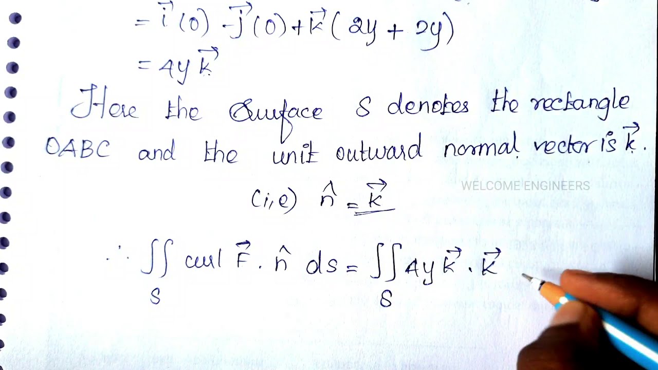 Engineering Mathematics-2 Stoke's Theorem in Vector Calculus [WELCOME ENGINEERS]