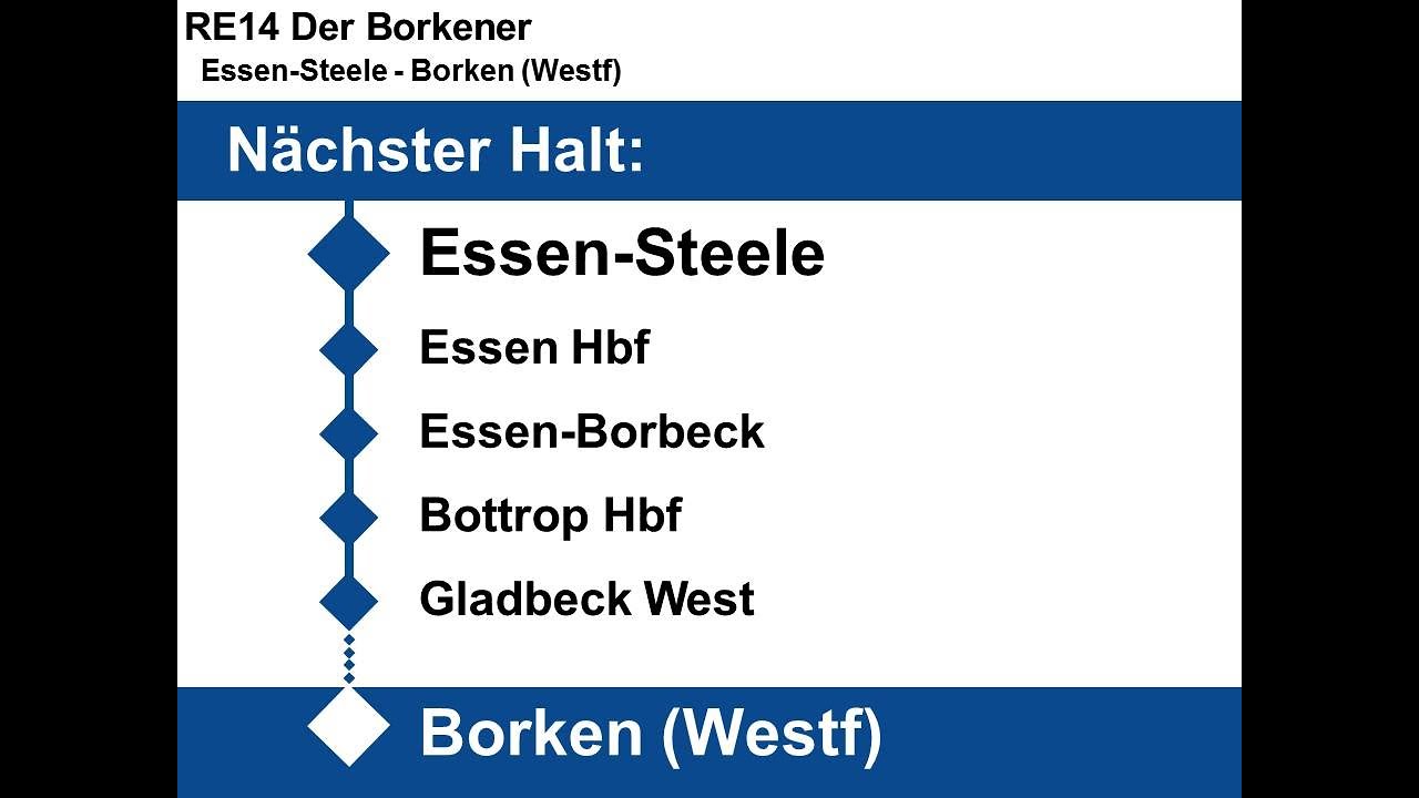 [NWB] Ansagen RE14 Essen-Steele - Borken (Westf)