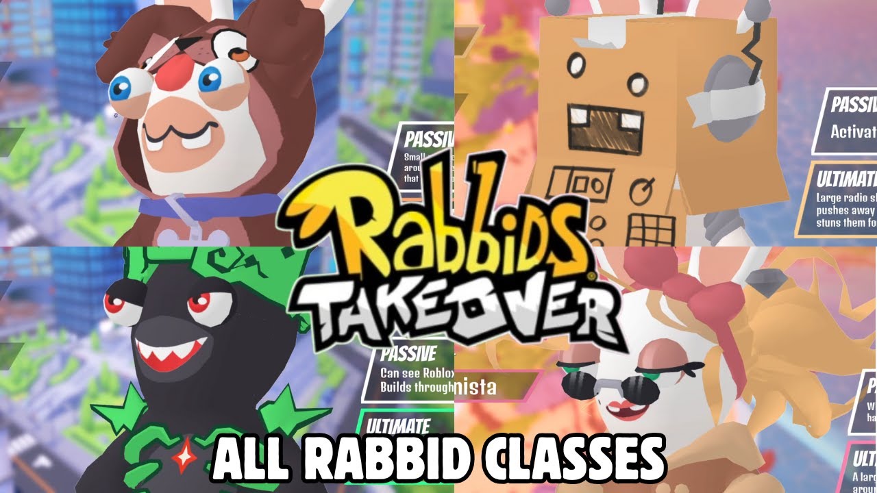 Roblox Rabbids Takeover - All Rabbid Classes Gameplay