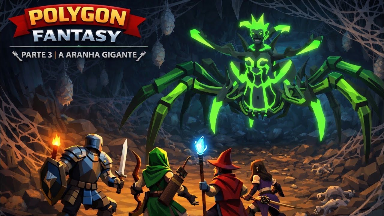 POLYGON FANTASY | PARTE 3 – A ARANHA GIGANTE APARECEU! Batalha Insana!