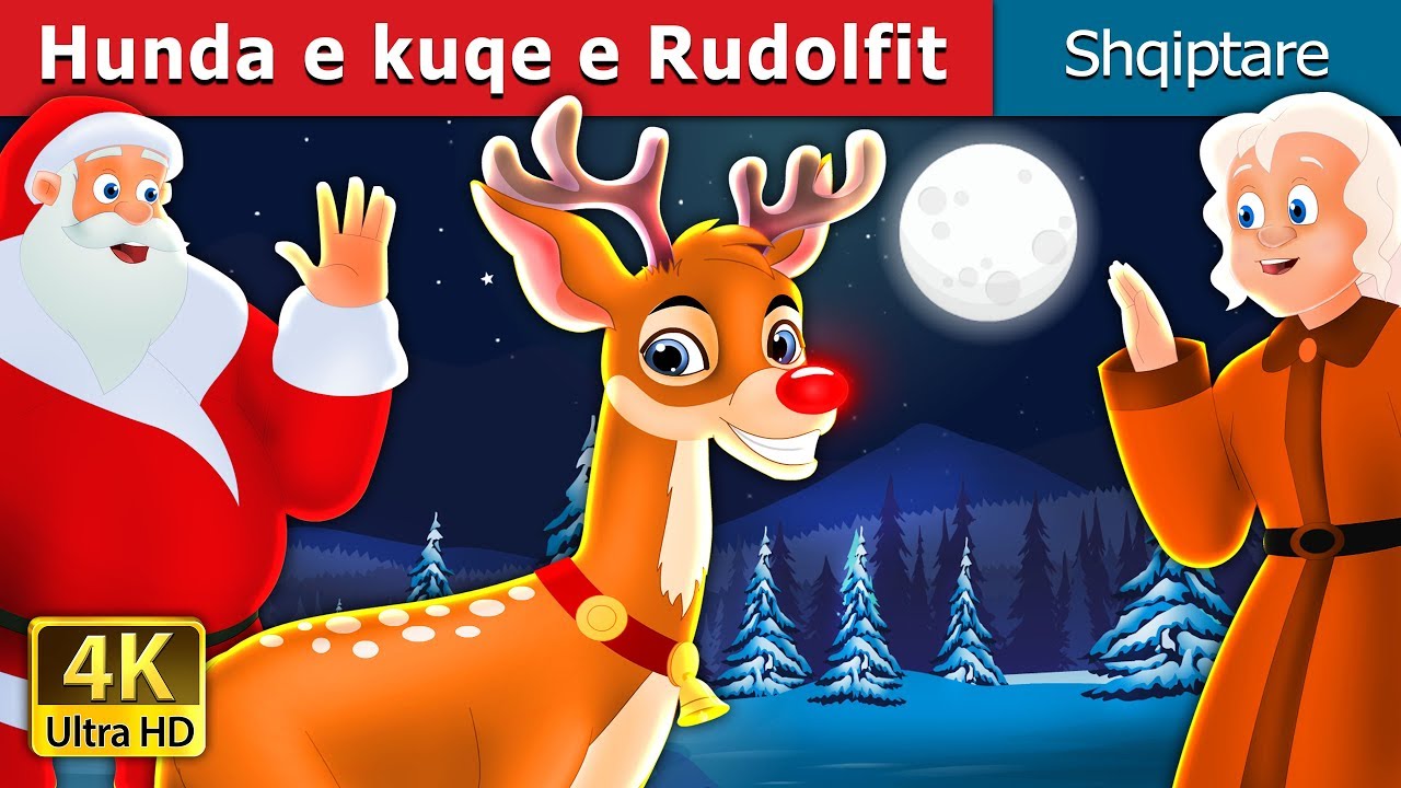 Hunda e kuqe e Rudolfit | Rudoplh The Red Noosed Reindeer in Albanian | @AlbanianFairyTales