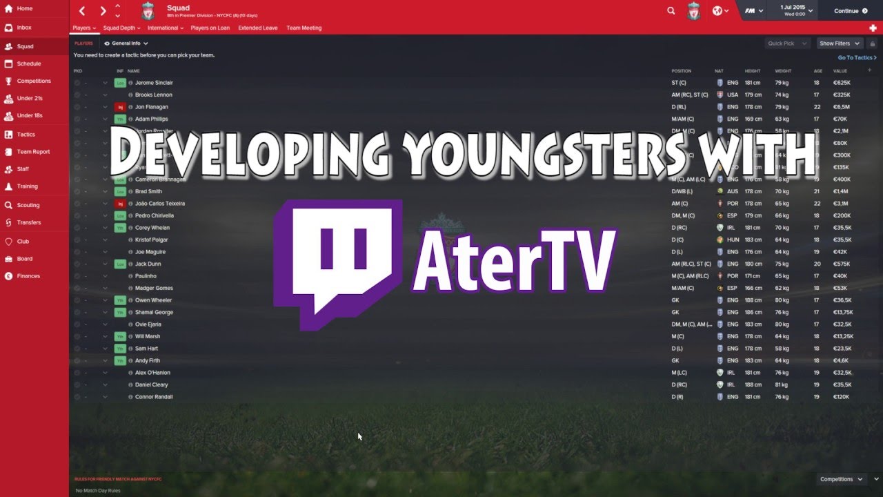FM16 - How to develop and tutor young players to become world stars