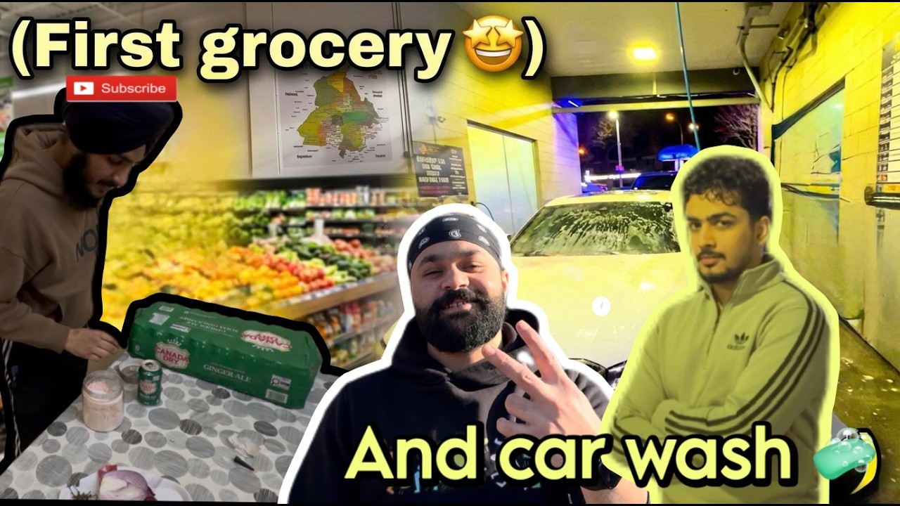 Our First Grocery Shopping in Canada 😍 + Car Wash Vlog 🇨🇦