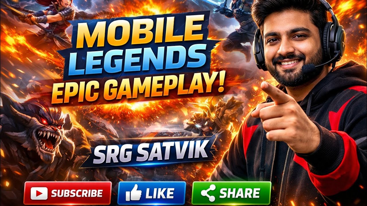 Mobile Legends Epic Gameplay 🔥 | SRG SATVIK | Ranked Match #mobilelegends #srgsatvik.